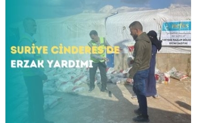 SURİYE - CİNDERES BÖLGESİNDE ERZAK DAĞITIMI